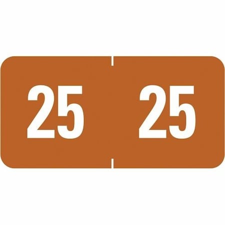 Smead Year Labels, ETS 2024, Color-coded, 1inx1/2in, Brown SMD67925